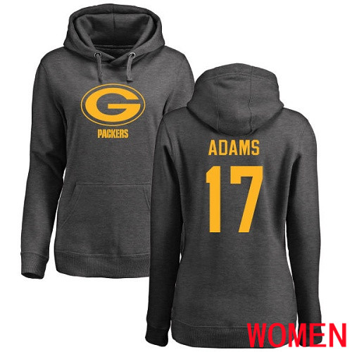 Green Bay Packers Ash Women #17 Adams Davante One Color Nike NFL Pullover Hoodie Sweatshirts->women nfl jersey->Women Jersey
